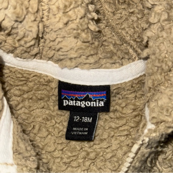 Patagonia Infant Fleece Bunting in Tan and Pink Size 6/12 and 12/18 months - Picture 5 of 10